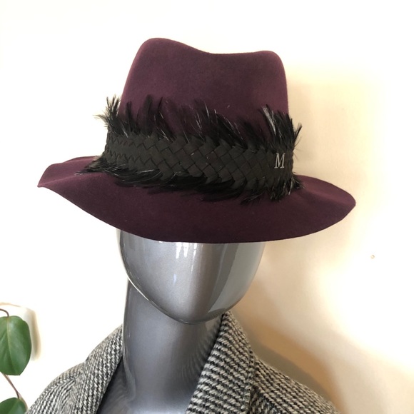 Maison Michel Accessories - ✅SALE MAISON MICHEL | Andre feather & suede fedora
